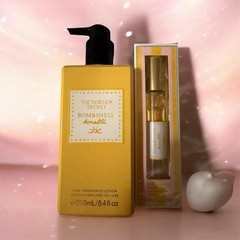 Victoria’s Secret Bombshell Amalfi Lotion 8.4 oz + Travel Perfume Spray Set NEW