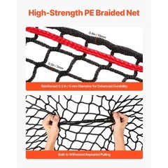 Round Bale Hay Net, 5.91 x 5.91 x 5.91 ft, 1.5 inch Holes, PE Material, Knotless
