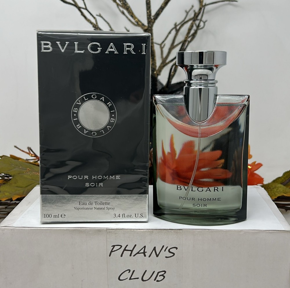 Bvlgari Pour Homme Soir 3.4oz Eau de Toilette Woody Floral Musk Cologne for Men