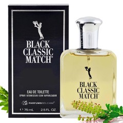 PB ParfumsBelcam Black Classic Match Eau De Toilette 2.5 Fl Oz (Pack of 1)