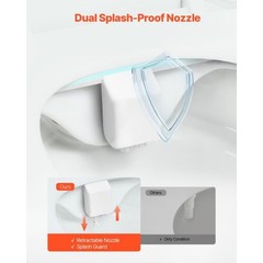 Bidet Attachment for Toilet, Non-Electric Bidet Toilet Seat Attachment – Dual Re