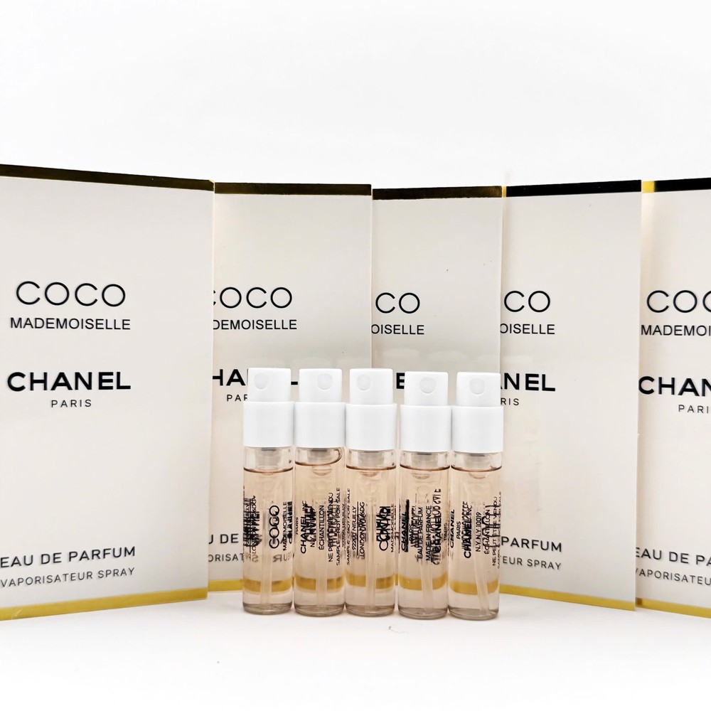 5 Pcs Chanel Coco Mademoiselle Eau de Parfum Sample Spray 1.5ml / 0.05oz🔥