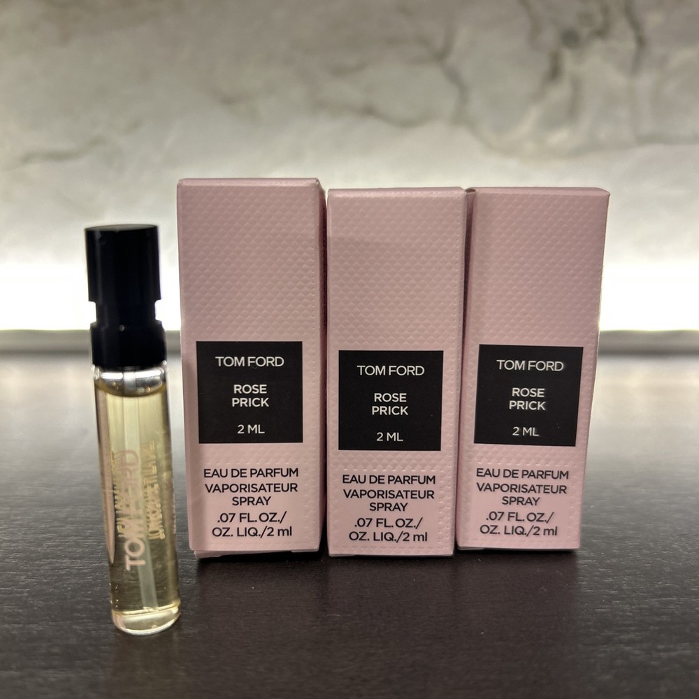 3x Tom Ford Rose Prick Edp Eau De Parfum Vaporisateur Vial Spray 2ml Each