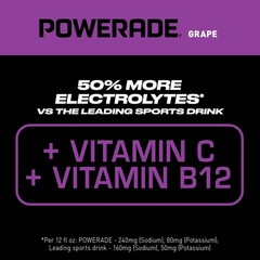 POWERADE Sports Drink Grape, 20 Ounce (Pack of 8)