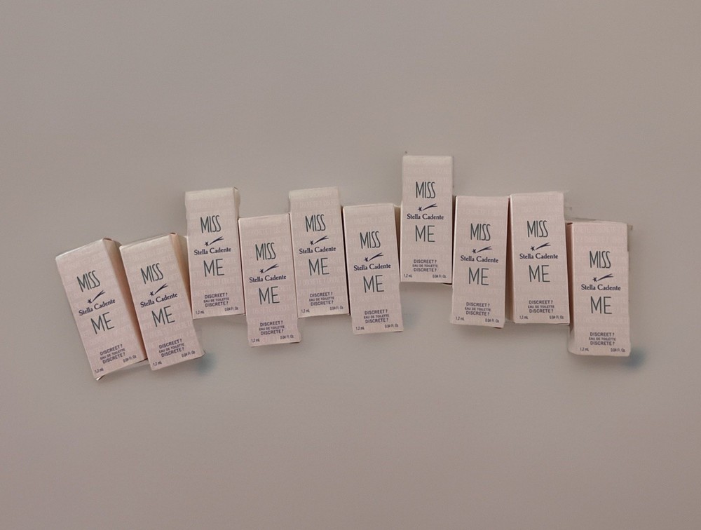 Stella Cadente Miss Me Eau De Toilette Samples Spray 1.2 ml/ 0.04 Oz. LOT OF 10
