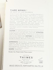 Thymes Tiare Monoi Cologne 50ml 1.75oz Spray With Box Rare Exotic Floral Perfume