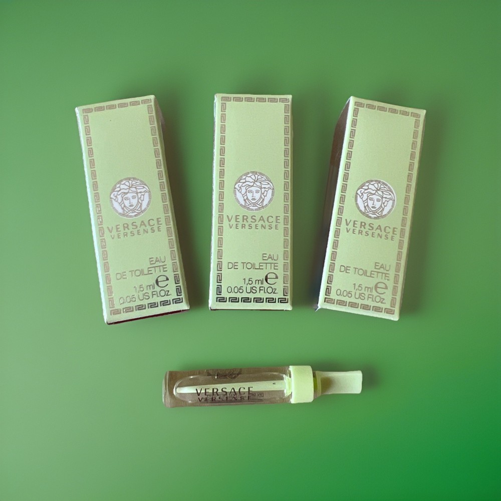 Versace Versense Eau de Toilette 1.5 ml. Vial Samples- 3 Pack Lot