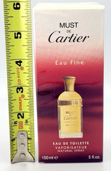 Cartier Must de Cartier Eau Fine EDT 5 Fl Oz 150ml Factory Sealed Spray