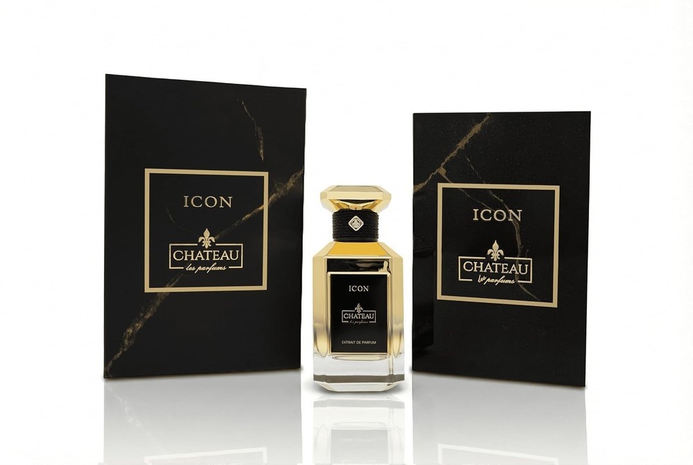 Luxury ICON Extrait De Parfum by Chateau Les Parfums Bottle Box + Gift Bag