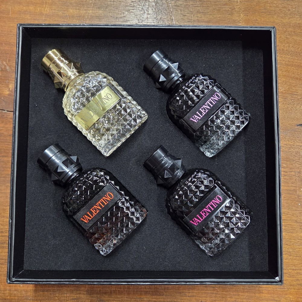 Valentino Born in Roma For Men 1.0 oz 30 ml Gift Set of 4 New Open Box