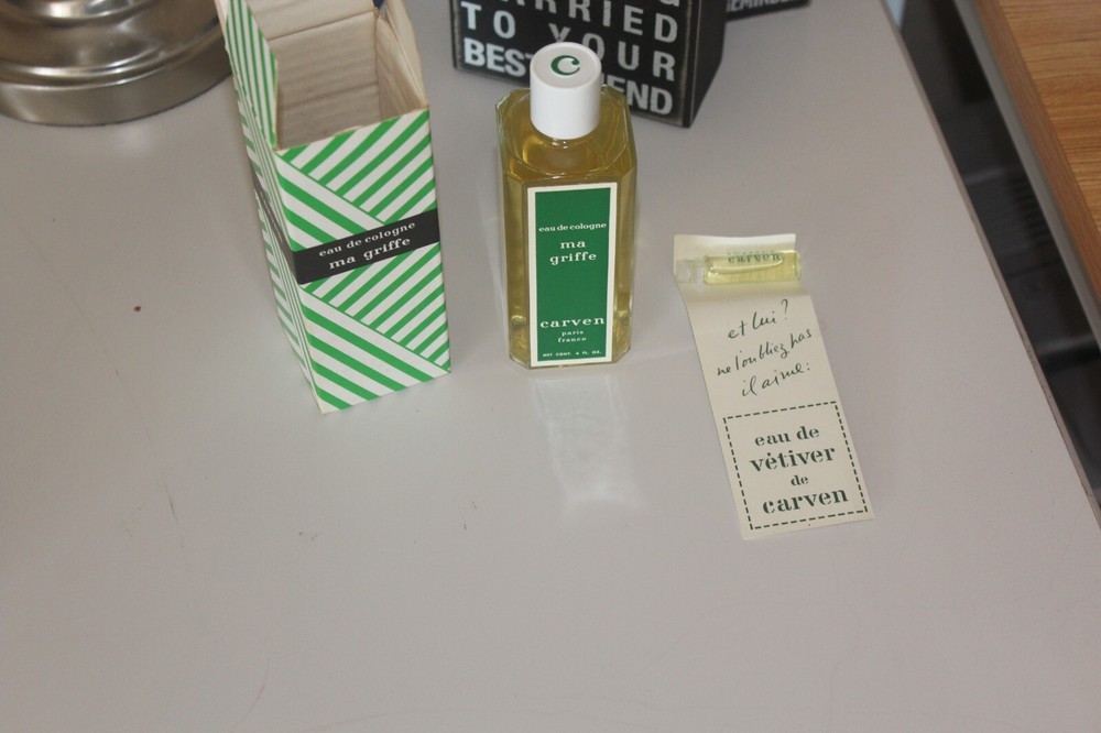 Vintage Ma Griffe Carven Perfume Bottle Eau de Cologne 4 oz New Old Stock Full