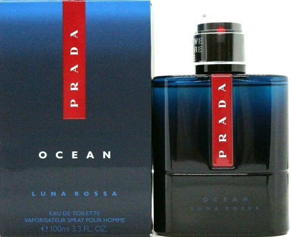PRADA Luna Rossa Ocean Men`s Eau de Toilette Spray – 3.3 oz