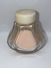 Vintage HOUBIGANT CHANTILLY Scented Body Powder Sachet Glass Jar 1/2 Full