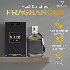 Nitro Black Pour Homme EDP Spray 3.4 Oz For Men by Dumont