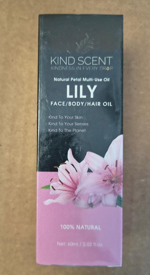 2PK Kind Scent “Lilly” Natural Petal Multi-Use Oil 60ml / 2.02 oz Face Body Hair