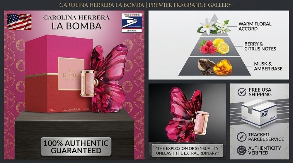 Carolina Herrera La Bomba 2.7oz EDP Women Perfume New Sealed.