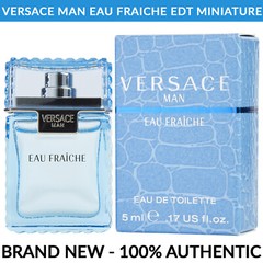 VERSACE Man Eau Fraiche EDT Men’s Cologne 0.17 oz / 5ml Miniature Bottle