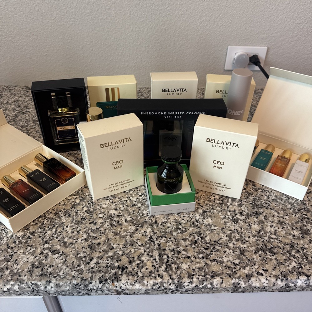 Bellavita Luxury Men’s Cologne Lot + RawChemistry Nue Co YCZ NEW Tested