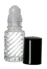5 ML Roll on Roll on Swirl Glass Bottle With Housing Ball & Plastic Caps