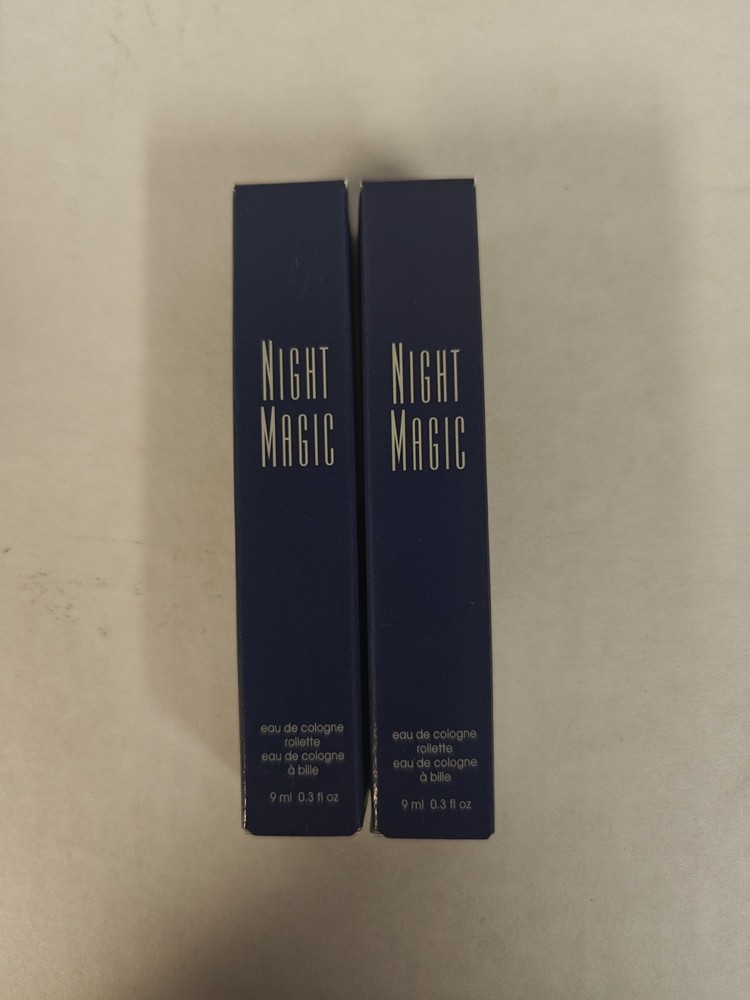 Pair of ROLLERBALL WOMEN Avon Night Magic 9 ml/0.3 fl oz EDC Eau De Cologne NIB
