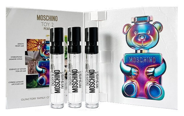 3 X Moschino Toy 2 Pearl Unisex Sample 0.03 oz 1 ml Eau De Parfum Spray New