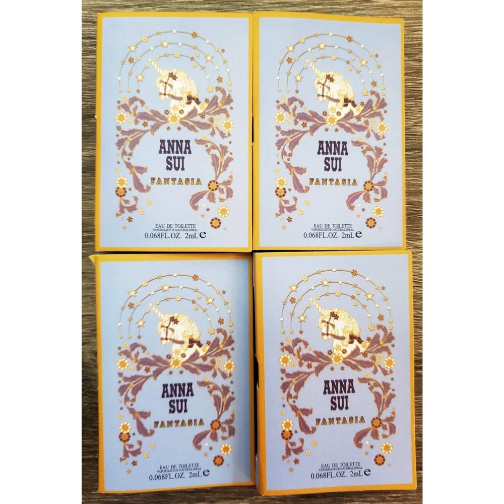 Anna Sui Fantasia EDT Travel Size Bundle Lot of 4 Sample Vials Plus Bonus