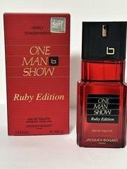 JACQUES BOGART ONE MAN SHOW RUBY EDITION EDT SPRAY FOR MEN 3.3 Oz