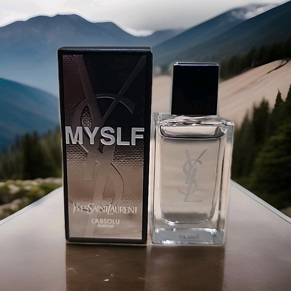YSL YVES SAINT LAURENT MYSLF L’ABSOLU MEN’S PARFUM MINI BOTTLE SPLASH 0.25 OZ