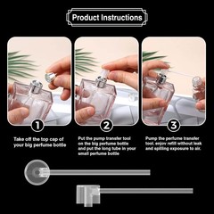 2 Set Perfume Refill Tool Kit, Plastic Syringe Extractor for White