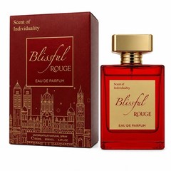 Blissful Rouge Unisex Perfume, Amber Woody Floral Scent, 3.4 Fl Oz