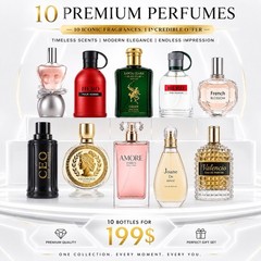 10 Piece Perfume Gift Set for Men & Women 100ml EDP EDT Fragrance Collection