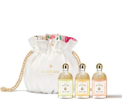 Guerlain Aqua Allegoria 3pc Perfume Travel Gift Set 0.25oz/ 7.5ml & Pouch NIB