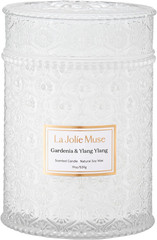 Gardenia & Ylang Ylang Scented Candle, 19.4 Oz, Large Glass Jar Candles for Wome