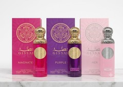 QISSA Perfume Set 3x 30ml Eau de Parfum Purple HER MAGNATES Long Lasting Luxury