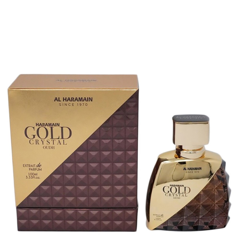 Al Haramain Men’s Gold Crystal Oudh Extrait de Parfum 3.3 oz Fragrances