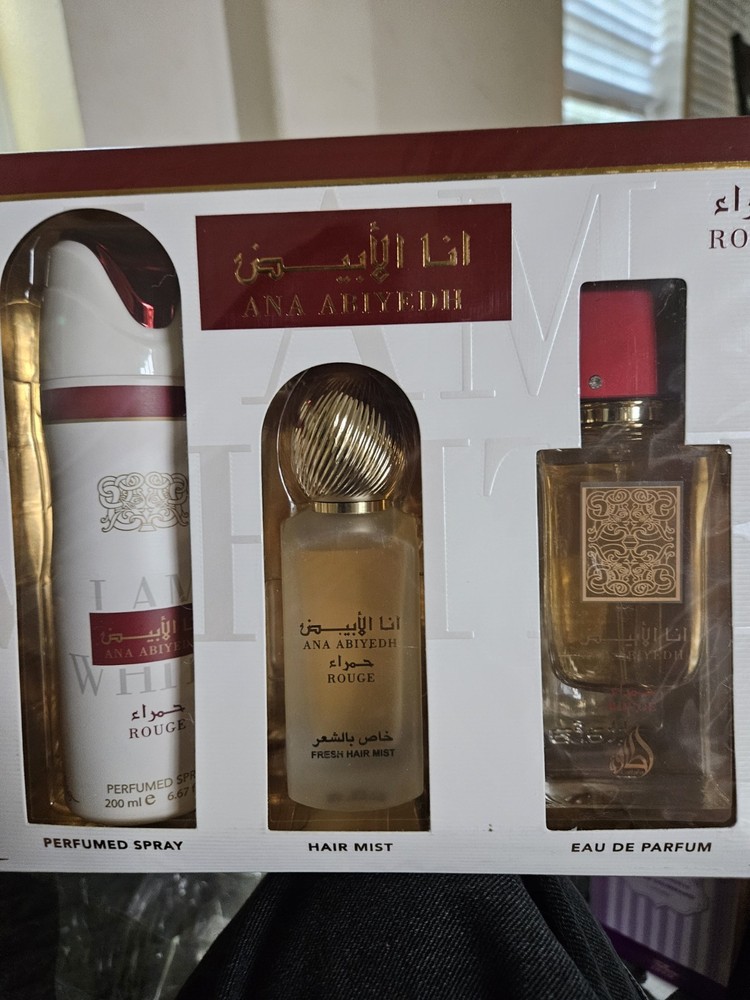 Lattafa Unisex Ana Abiyedh Rouge 3pcs EDP Gift Set Fragrances 6290362340270