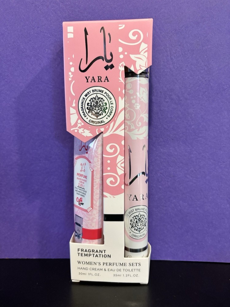 yara Pink perfume and hand cream. 30ml hand cream and 35ml perfume
