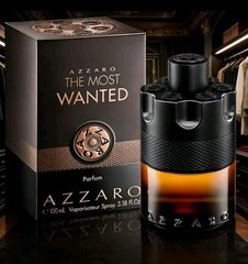 Azzaro The Most Wanted Parfum Black-gold Gun Design Tobacco-amber Notes 3.4