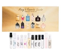12-Pc. Macy’s Favorite Scents Fragrance Sampler with Travel Spray For Him & Her