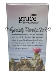 Philosophy Pure Grace Desert Summer Eau de Toilette Spray 4 Oz/120 ml New in Box