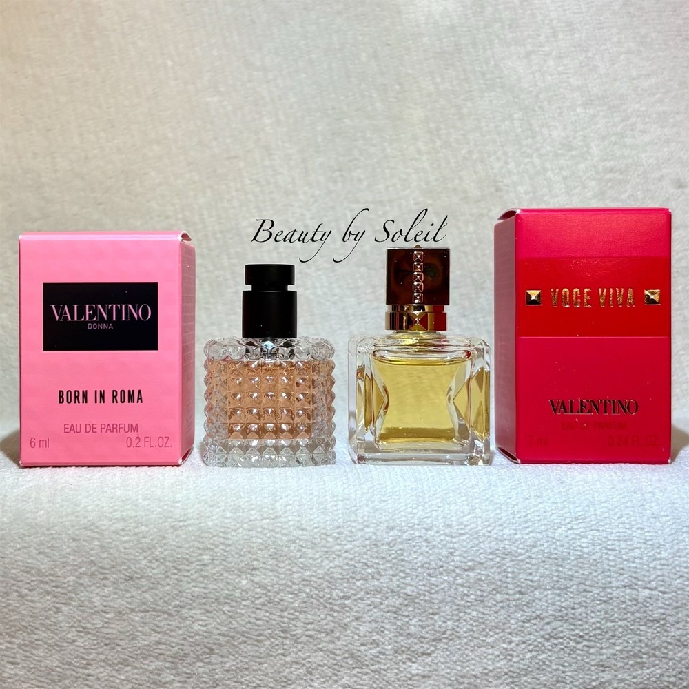 Valentino Donna Born In Roma EDP 6ml + Voce Viva EDP MINI Splash Dab 7ml NIB