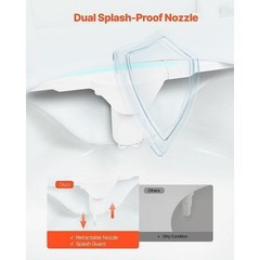Bidet Attachment for Toilet, 0.3″ Ultra Thin Bidet Toilet Seat Attachment – Dual