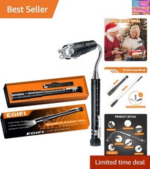 Gifts for Him, Rechargeable Magnetic Pickup Tool, Telescoping Magnetic Flashl…