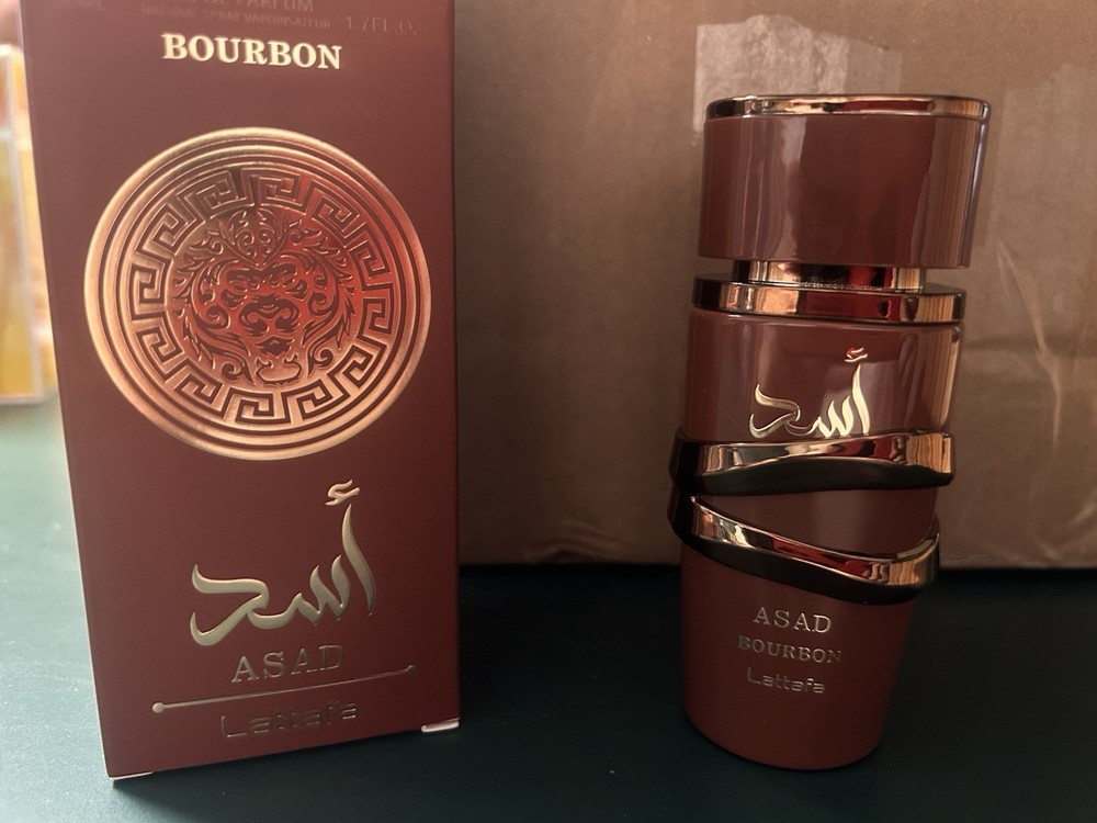 Lattafa Asad Bourbon for Unisex Eau de Parfum Spray, 3.4 oz / 100 ml New in Box