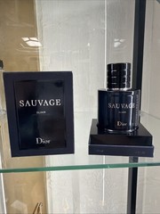 EMPTY BOTTLE & BOX Sauvage by Christian Dior, 2 oz Elixir EMPTY BOTTLE & BOX
