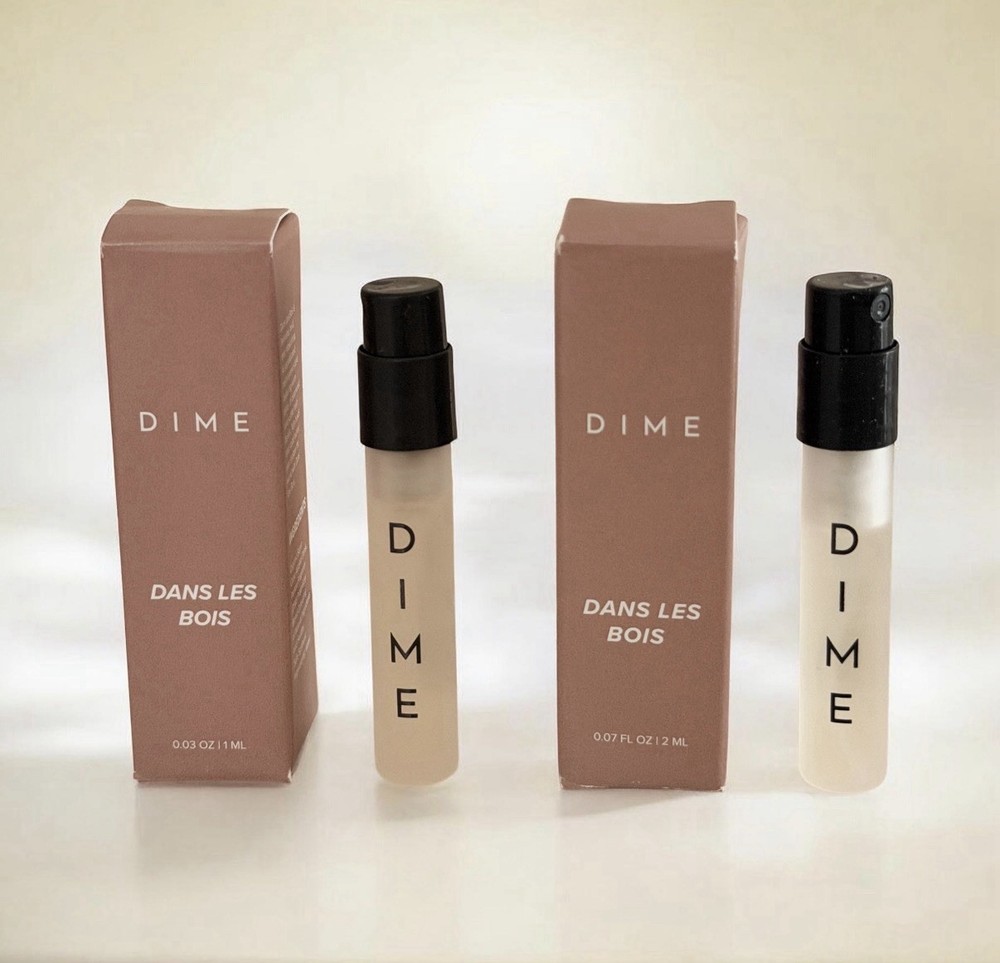 2x DIME Women’s DANS LES BOIS Perfume Sample Vial Spray 0.07oz / 2ml Each | NEW