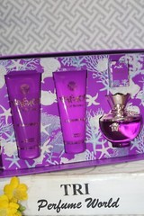 DYLAN PURPLE Versace Eau de Parfum Spray 3.4 +5 ml +Body Lotion 3.4 + Shower Gel