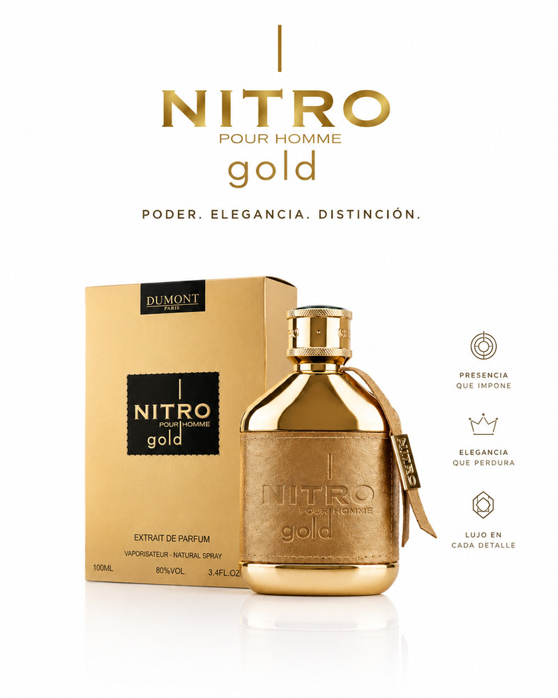 Nitro gold pour homme by DUMONT extrait de parfum 3.4floz/100ml