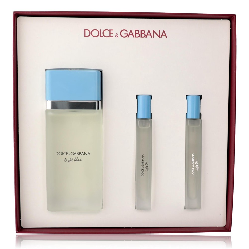 Dolce and Gabbana Ladies Light Blue 3pcs EDT Gift Set Fragrances 8056669922247