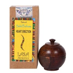 Lasa Heart Erection Natural Solid Perfume In Wooden Jar Long Lasting Fragrance